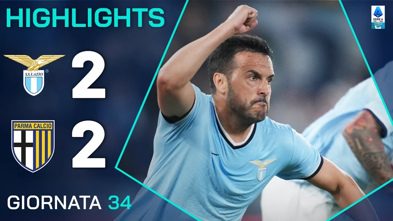 Lazio e Parma pareggiano 2-2 in un avvincente confronto all’Olimpico nella 34ª giornata di Serie A.